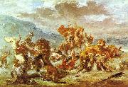 Eugene Delacroix, Lowenjagd